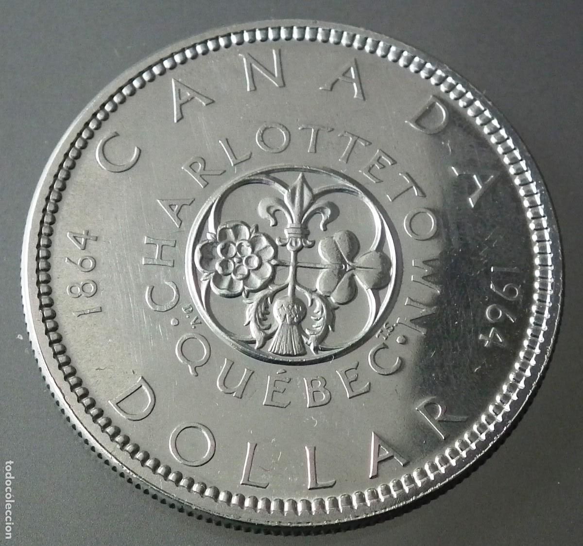 Monedas antiguas de Am&eacute;rica: CANADA 1 D&Oacute;LAR 1964 - Foto 2