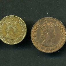 Monedas antiguas de América: LOTE DE 4 MONEDAS COLONIALES BRITANICAS DISTINTAS DE ESTADOS DEL CARIBE DELAÑO1955 AL 1965 MIRATELAS