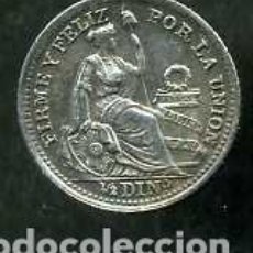 Monedas antiguas de América: PERU MONEDA AUTENTICA DE PLATA MUY ESCASA DE 1/2 SOL AÑO 1916 EN PERFECTAS CONDICIONES MIRALA