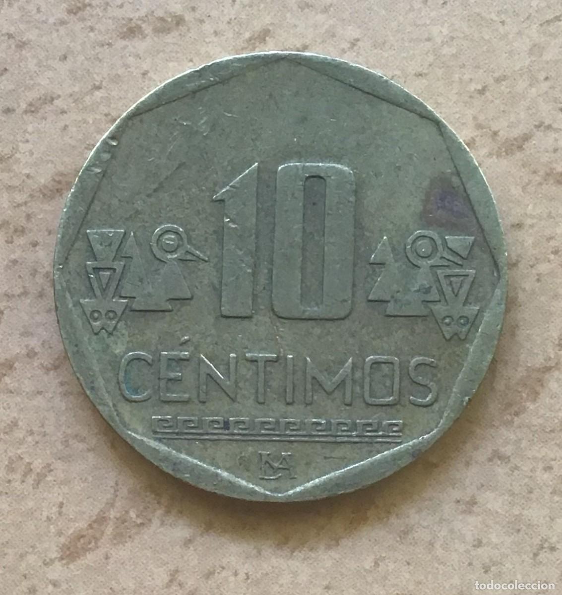 Monedas antiguas de Am&eacute;rica: 10 c&eacute;ntimos de Per&uacute;. A&ntilde;o 2018 - Foto 1