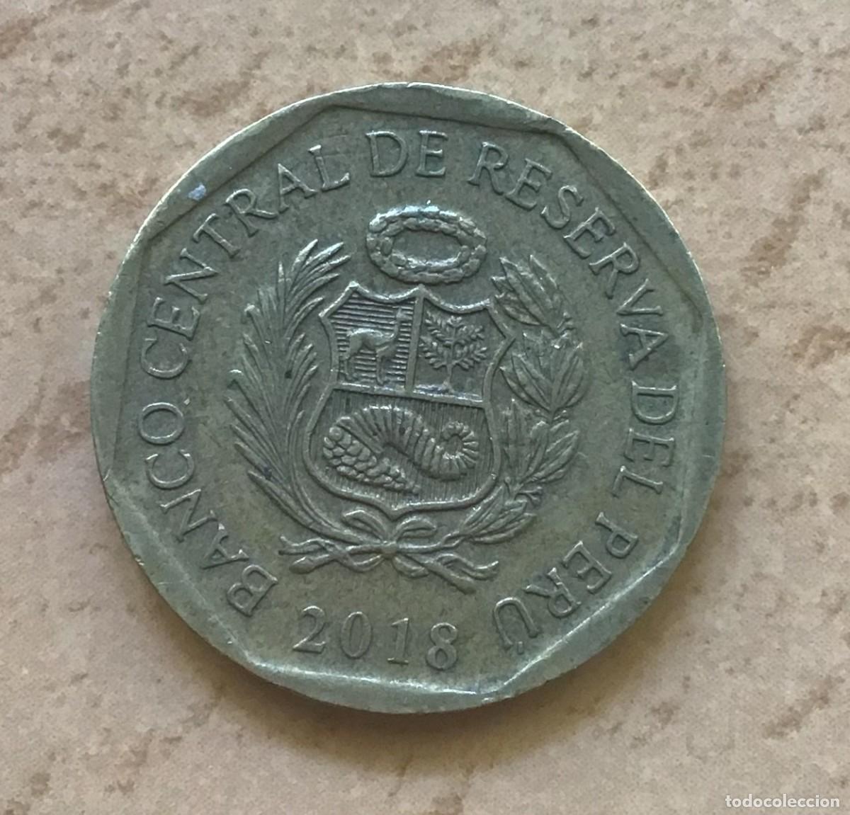 Monedas antiguas de Am&eacute;rica: 10 c&eacute;ntimos de Per&uacute;. A&ntilde;o 2018 - Foto 2