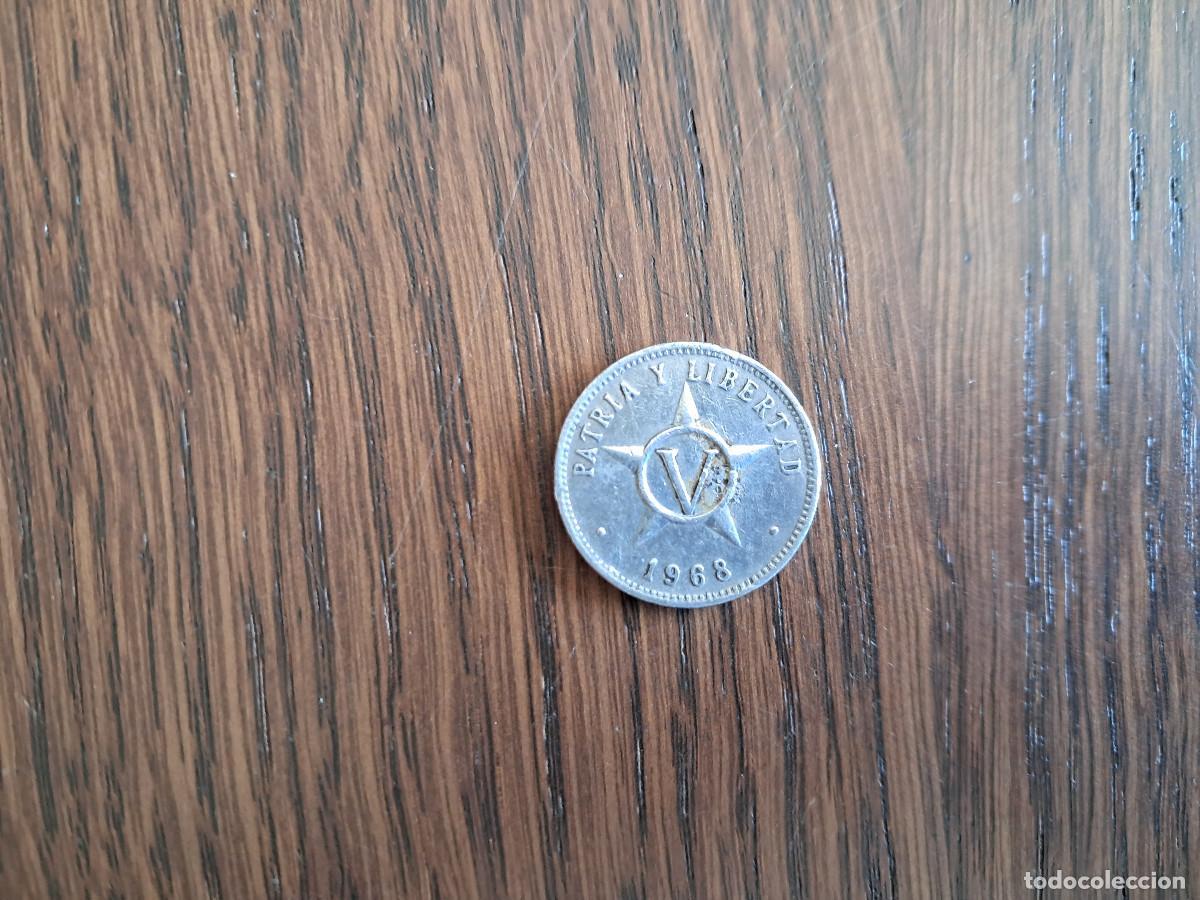 Monedas antiguas de Am&eacute;rica: moneda de Cuba, 5 centavos, a&ntilde;o 1968 - Foto 2