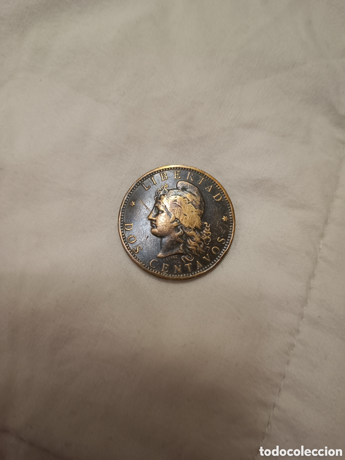 Monedas antiguas de Am&eacute;rica: 2 c&eacute;ntimos - Argentina 1889 - Foto 2