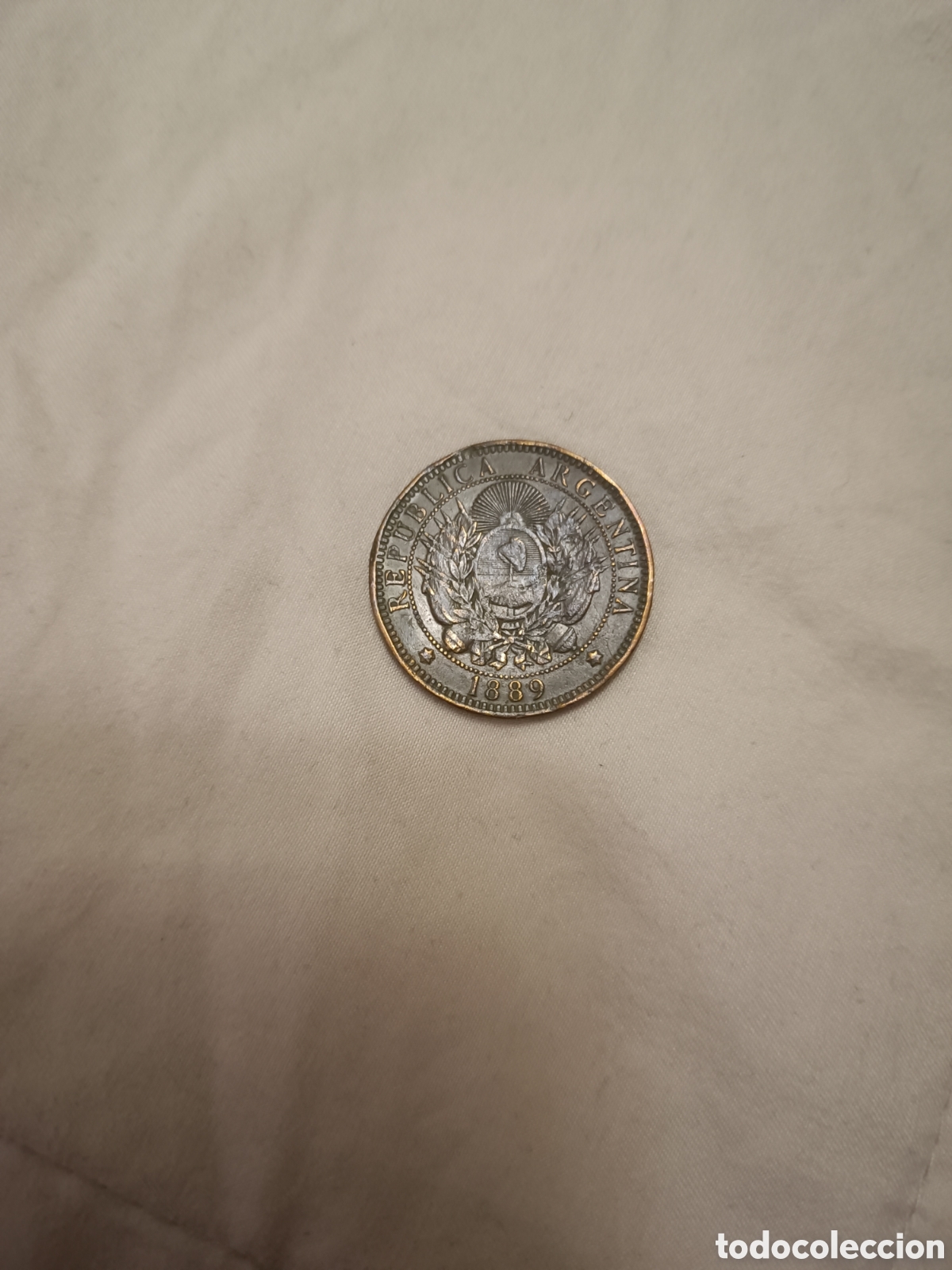 Monedas antiguas de Am&eacute;rica: 2 c&eacute;ntimos - Argentina 1889 - Foto 3