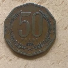 Monedas antiguas de América: 50 PESOS DE CHILE. AÑO 1993