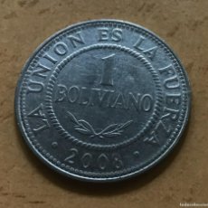 Monedas antiguas de América: 1 BOLIVIANO DE BOLIVIA. AÑO 2008