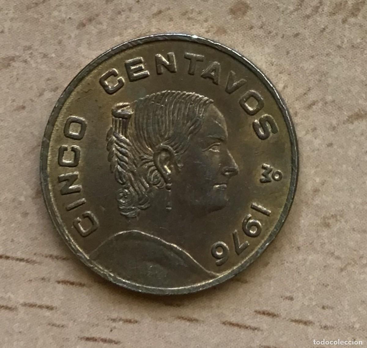 Monedas antiguas de Am&eacute;rica: 5 centavos de M&eacute;jico (M&eacute;xico). A&ntilde;o 1976