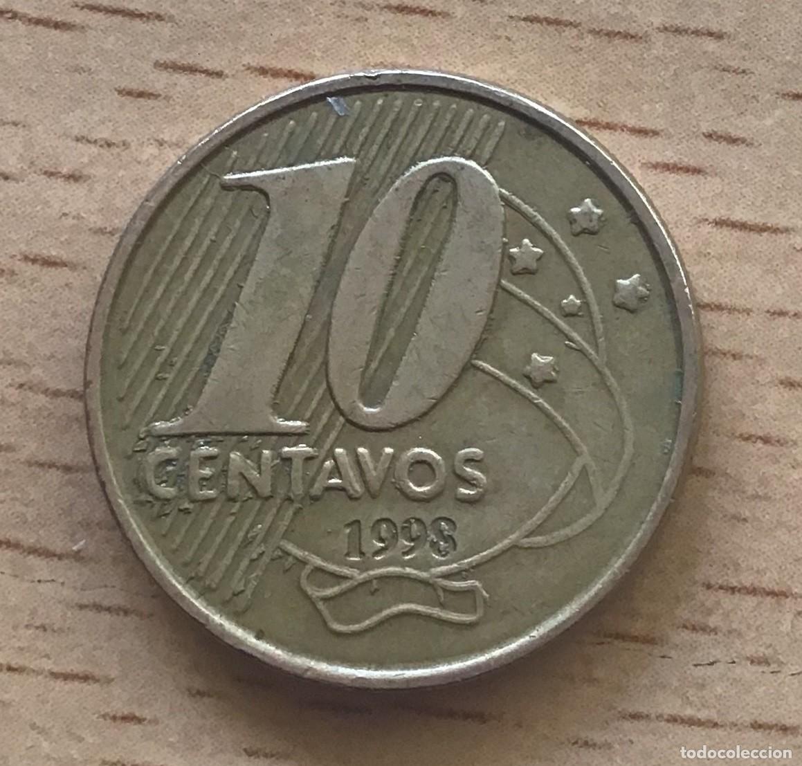 Monedas antiguas de Am&eacute;rica: 10 centavos de Brasil. A&ntilde;o 1998 - Foto 1