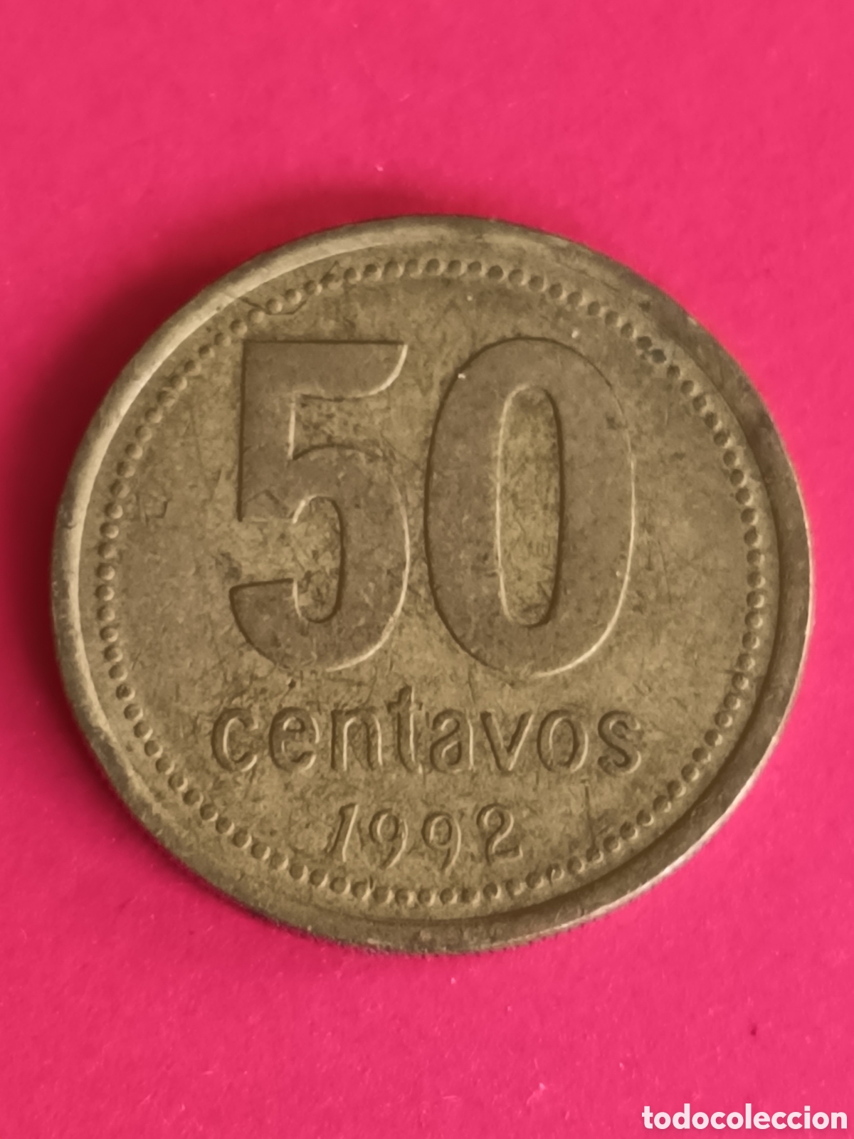 Monedas antiguas de Am&eacute;rica: ARGENTINA. 50 CENTAVOS DE 1992. - Foto 2