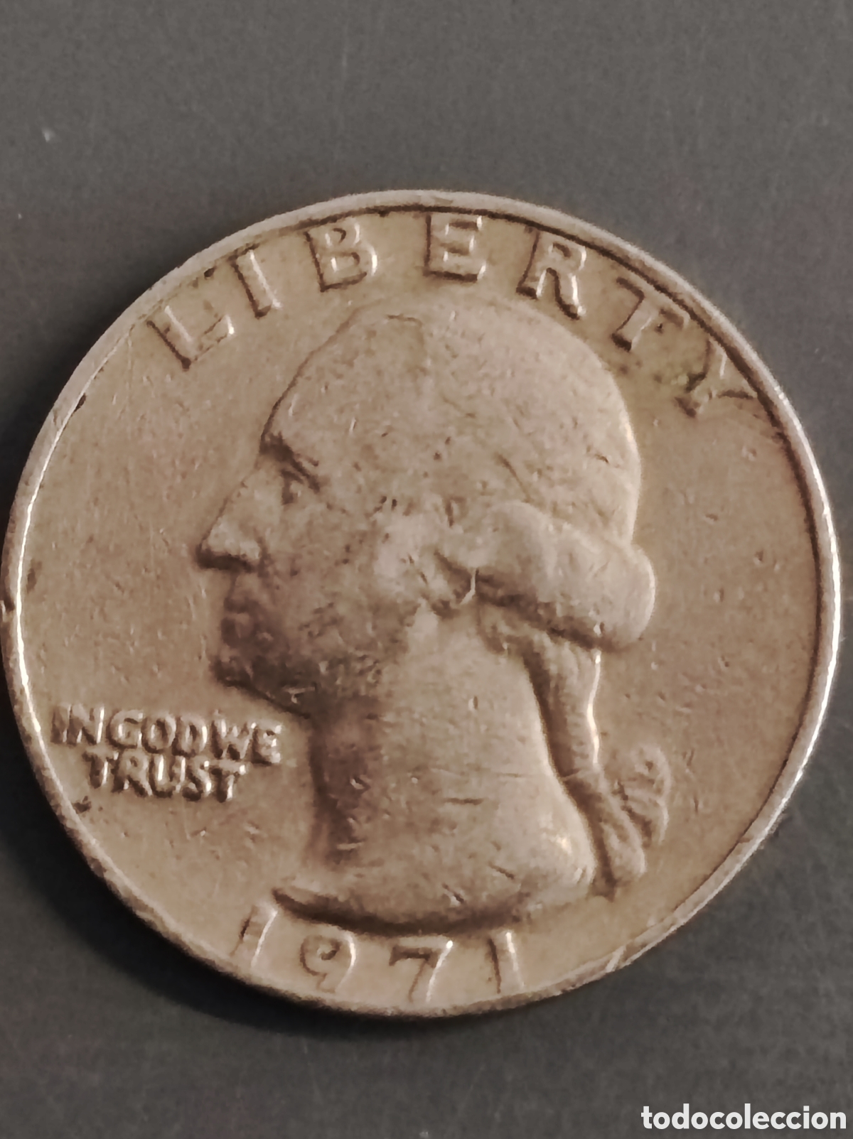 Monedas antiguas de Am&eacute;rica: Moneda rara cuarto de dolar 1971 - Foto 1