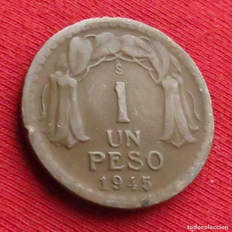 Monedas antiguas de Am&eacute;rica: Chile 1 peso 1945 - Foto 1