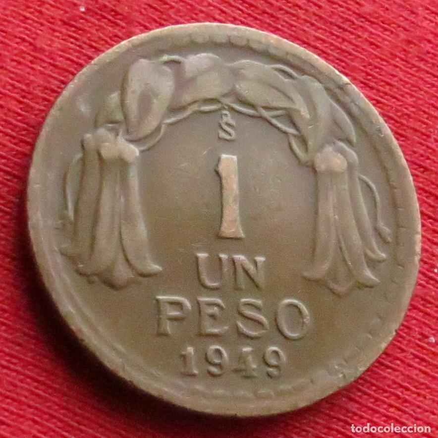 Monedas antiguas de Am&eacute;rica: Chile 1 peso 1949 - Foto 1