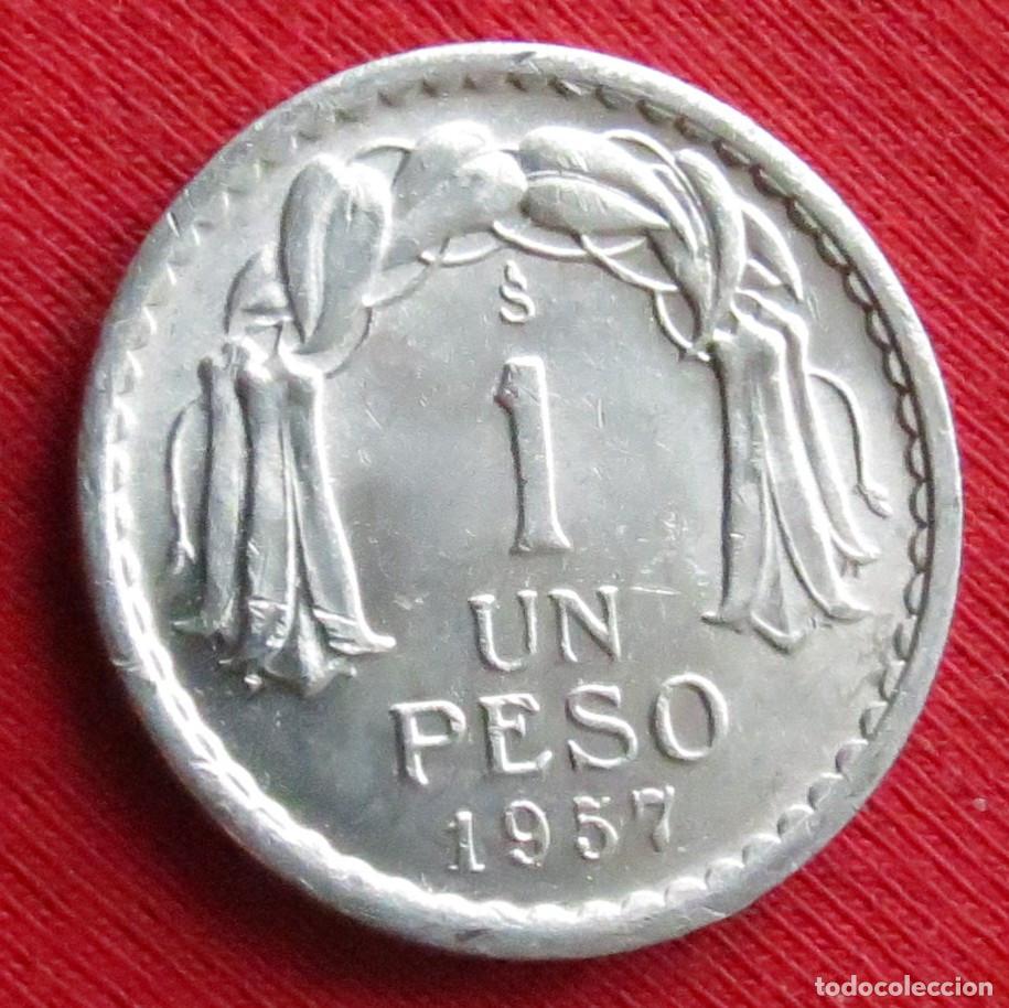 Monedas antiguas de Am&eacute;rica: Chile 1 peso 1957 - Foto 1