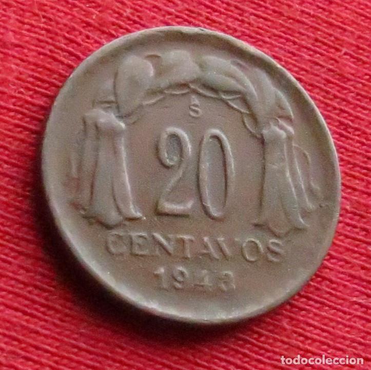 Monedas antiguas de Am&eacute;rica: Chile 20 centavos 1943 - Foto 1