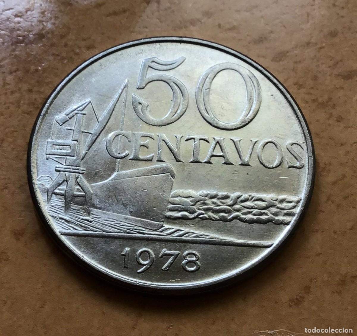 Monedas antiguas de Am&eacute;rica: 50 centavos de Brasil. A&ntilde;o 1978 - Foto 1