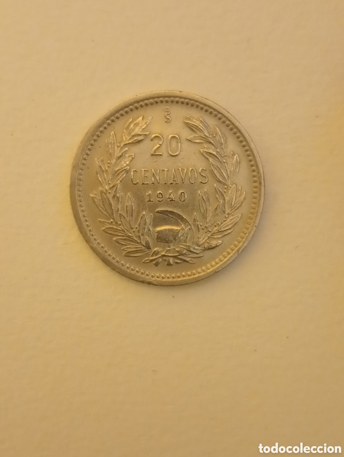 Monedas antiguas de Am&eacute;rica: CHILE REPUBLICA 20 CENTAVOS 1940 - Foto 2