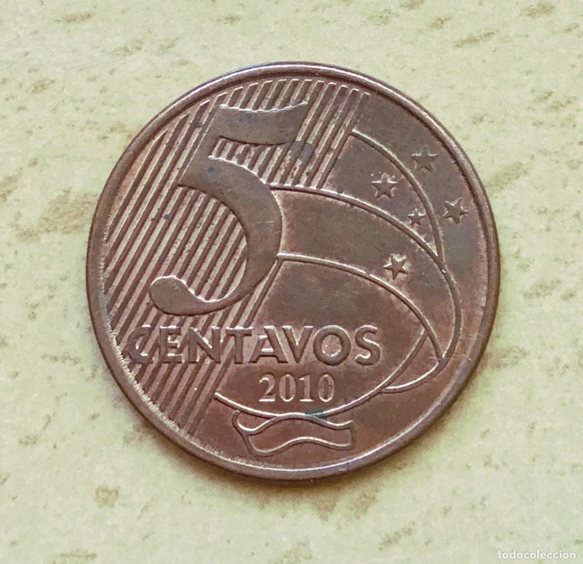 Monedas antiguas de Am&eacute;rica: 5 centavos de Brasil. A&ntilde;o 2010 - Foto 1