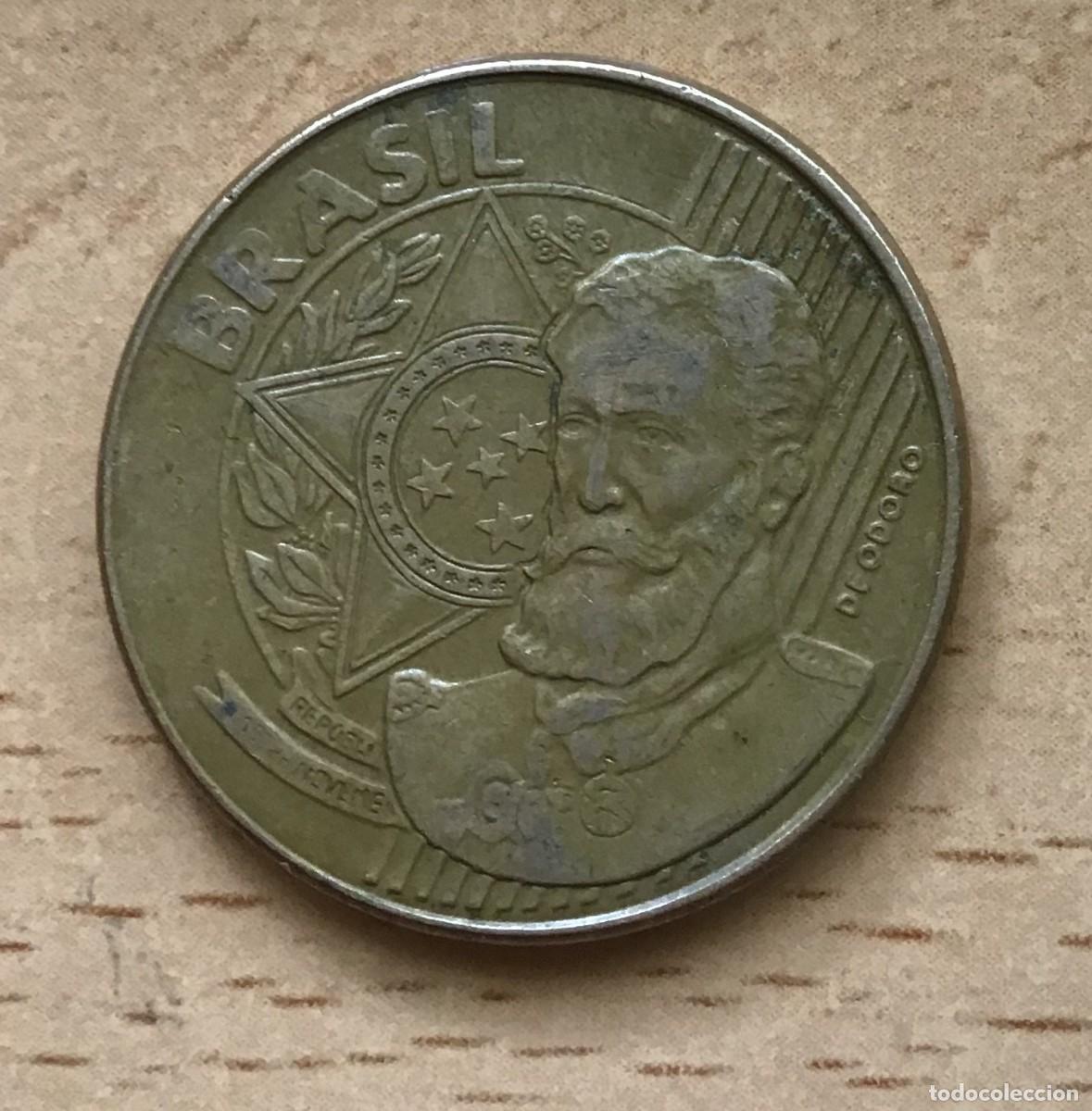 Monedas antiguas de Am&eacute;rica: 25 centavos de Brasil. A&ntilde;o 2002 - Foto 2
