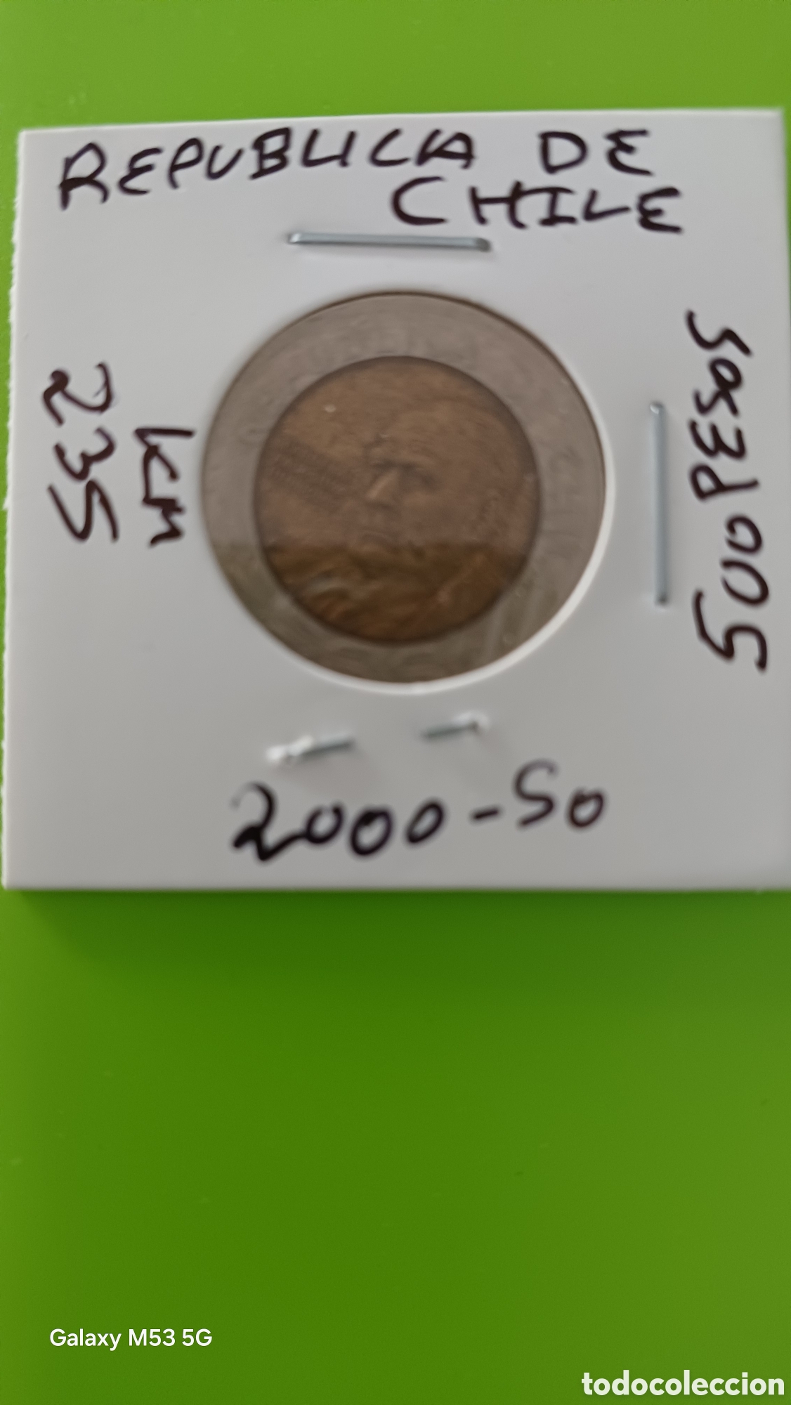 Monedas antiguas de Am&eacute;rica: Chile 500pesos 2000-SO - Foto 1