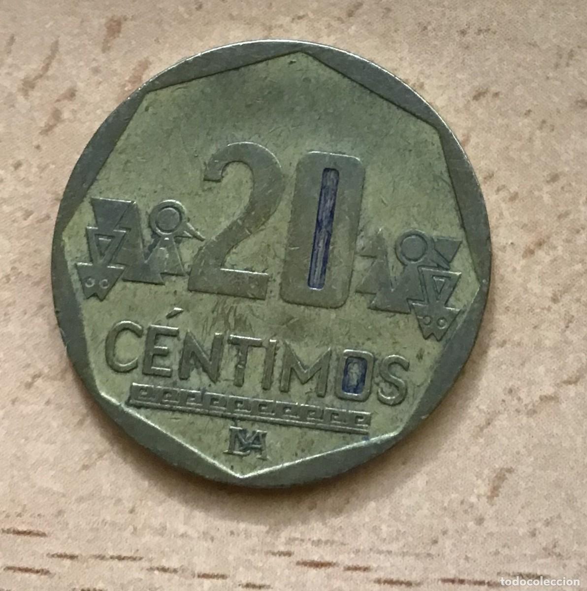 Monedas antiguas de Am&eacute;rica: 20 c&eacute;ntimos de Per&uacute;. A&ntilde;o 2010 - Foto 1