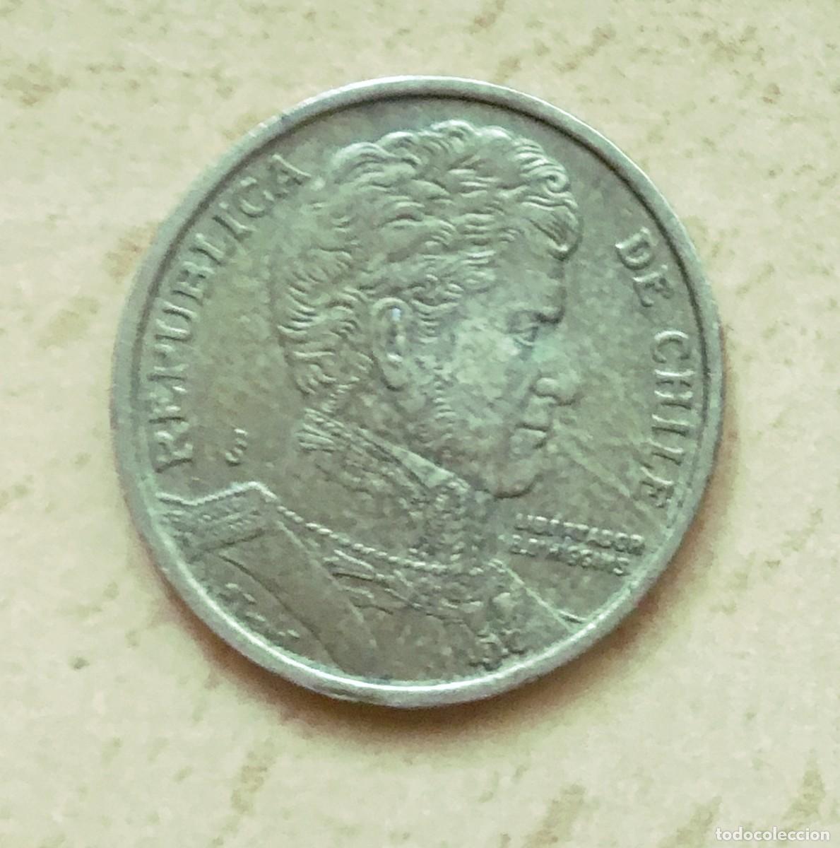 Monedas antiguas de Am&eacute;rica: 10 pesos de Chile. A&ntilde;o 2008 - Foto 2