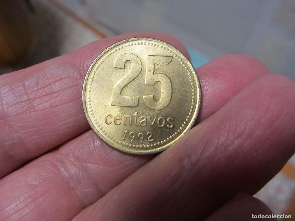 Monedas antiguas de Am&eacute;rica: MONEDA DE ARGENTINA DE 25 CENTAVOS DE 1992 - Foto 2
