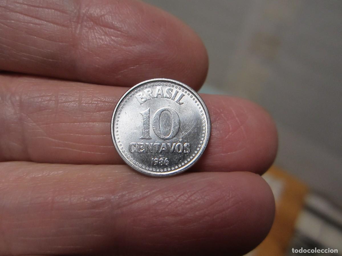 Monedas antiguas de Am&eacute;rica: MONEDA DE BRASIL DE 10 CENTAVOS DE 1986 - Foto 2
