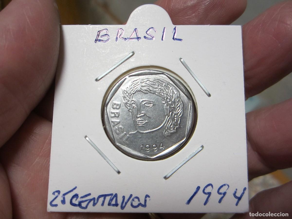 Monedas antiguas de Am&eacute;rica: MONEDA DE BRASIL DE 25 CENTAVOS DE 1994 - Foto 1