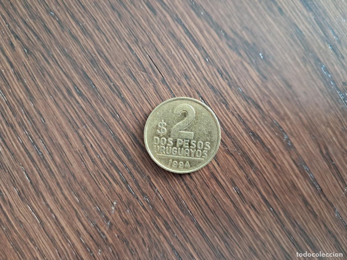 Monedas antiguas de Am&eacute;rica: moneda de Uruguay, 2 pesos, a&ntilde;o 1994. - Foto 2