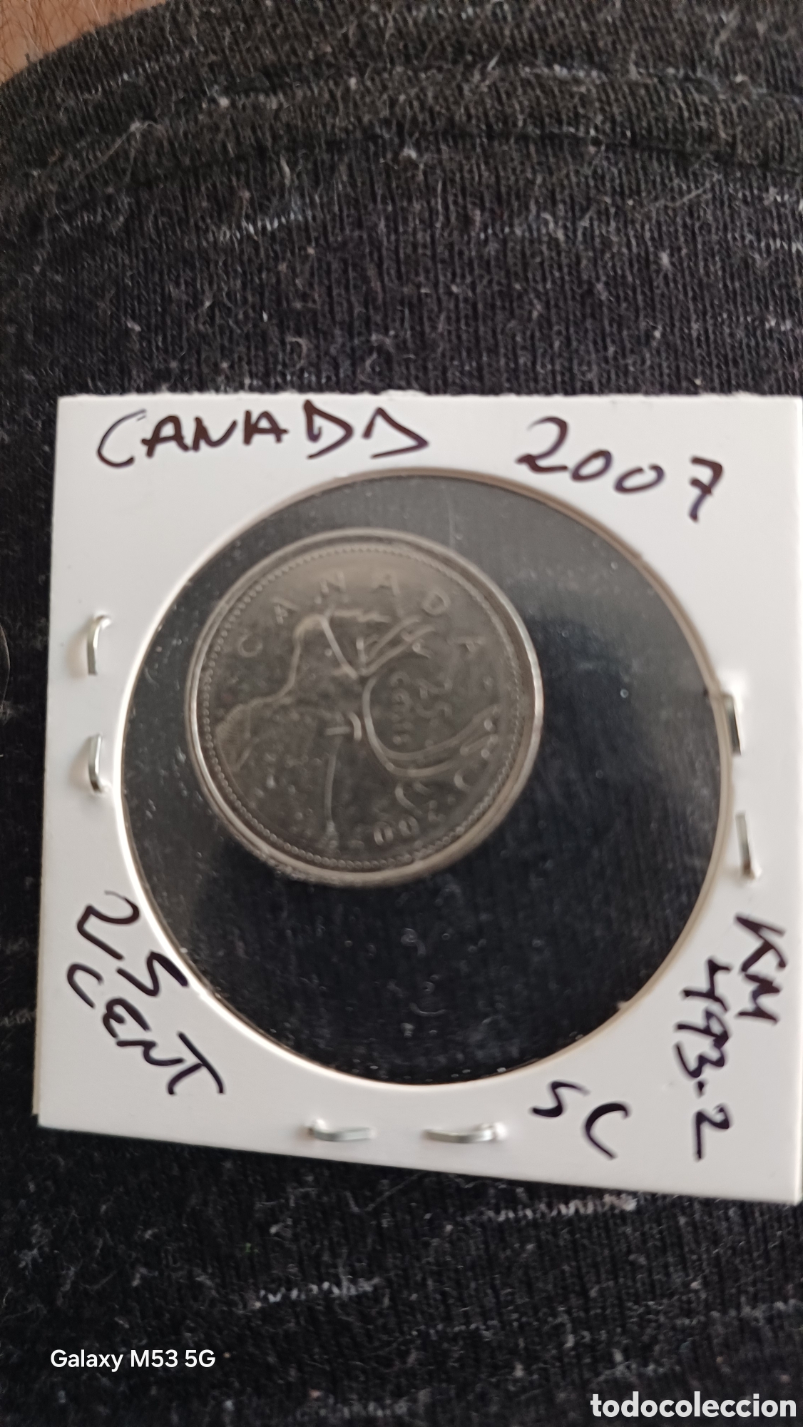 Monedas antiguas de Am&eacute;rica: Canad&aacute; moneda 2007 25centavos sc - Foto 1