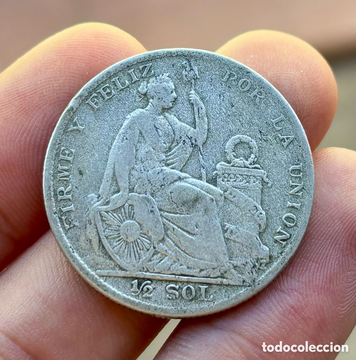 Monedas antiguas de Am&eacute;rica: Moneda PLATA PERU 1/2 Sol 1926 - Foto 1