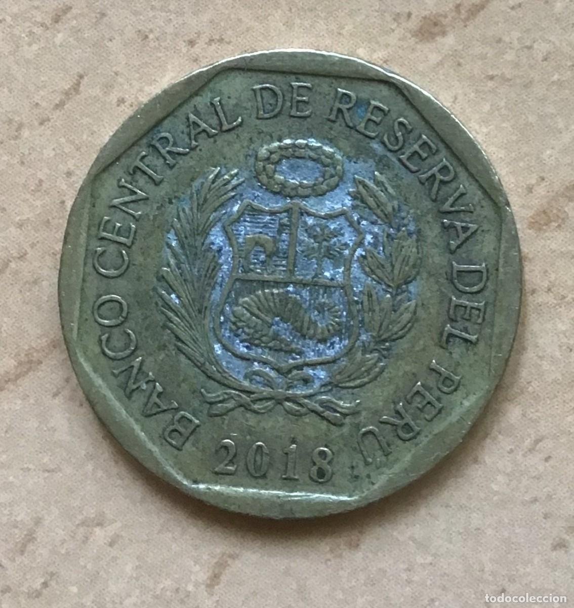 Monedas antiguas de Am&eacute;rica: 10 c&eacute;ntimos de Per&uacute;. A&ntilde;o 2018 - Foto 2