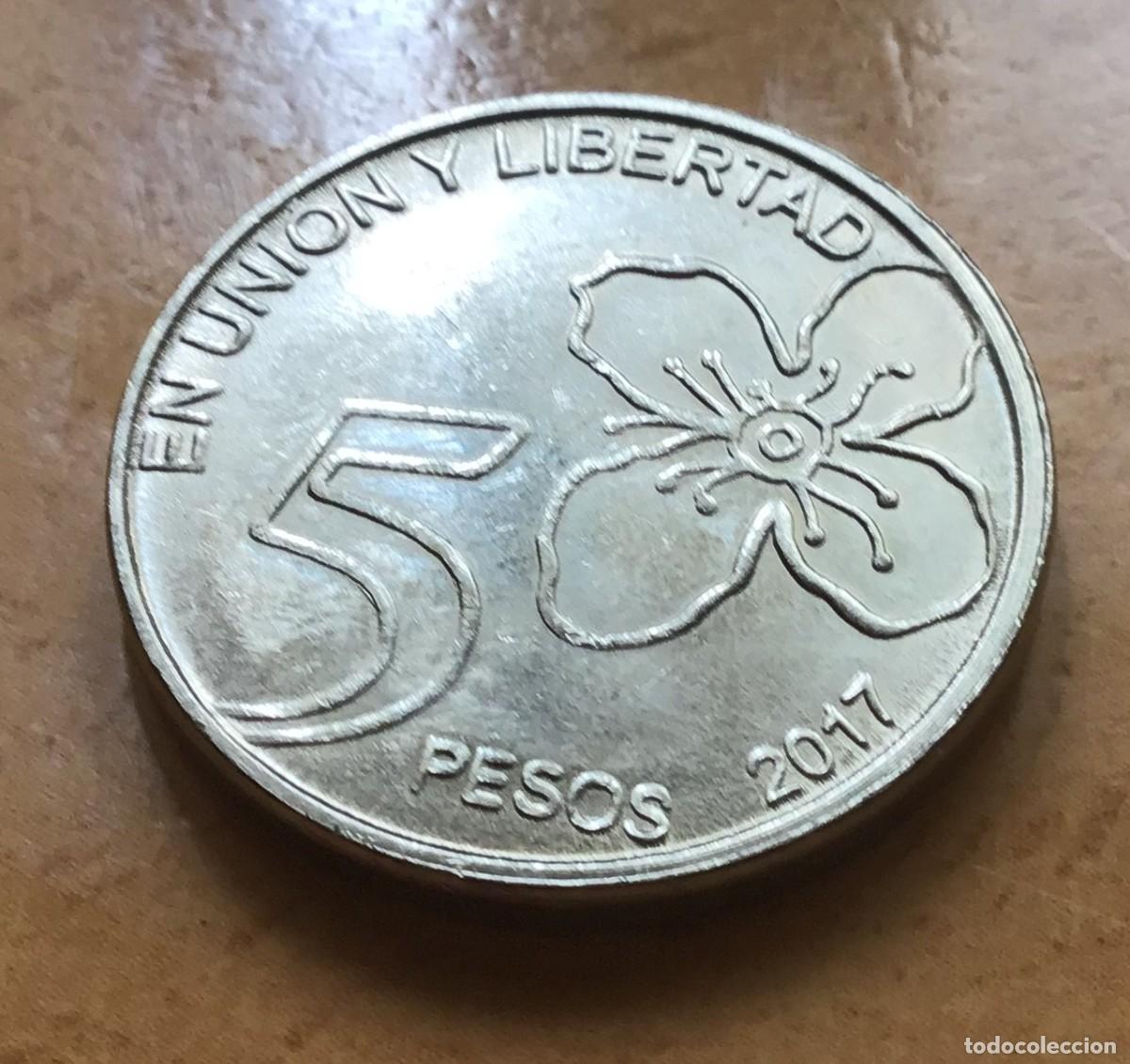 Monedas antiguas de Am&eacute;rica: 5 pesos de Argentina. A&ntilde;o 2017