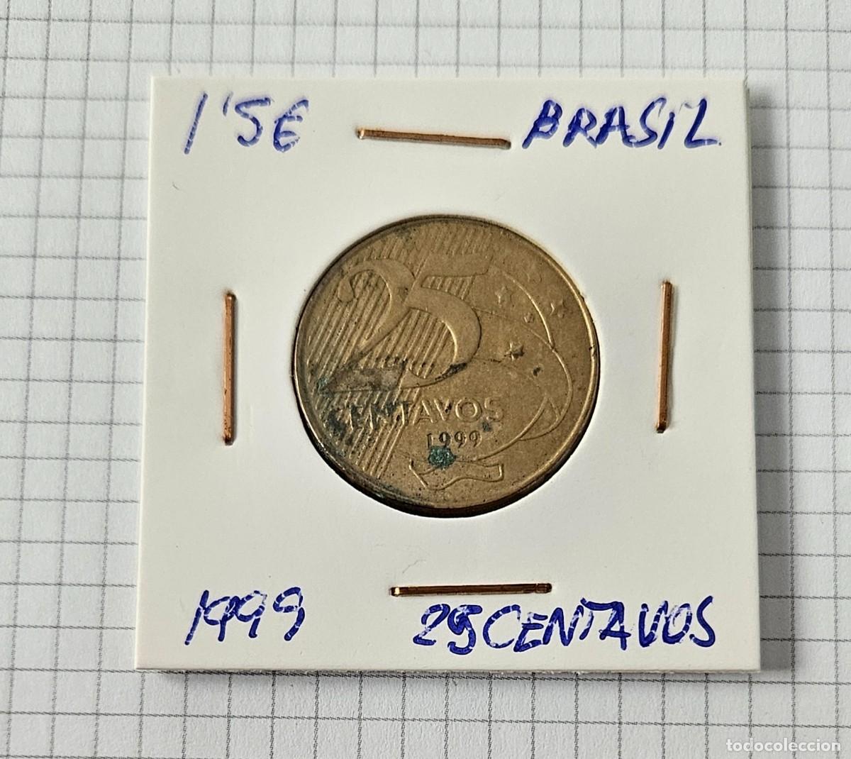 Monedas antiguas de Am&eacute;rica: MONEDA DE BRASIL 1999 &rdquo;25 CENTAVOS&rdquo; - Foto 1