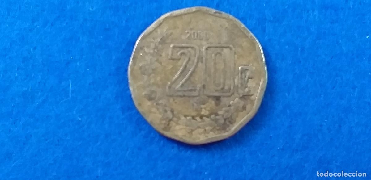 Monedas antiguas de Am&eacute;rica: MONEDA de M&eacute;xico. Veinte - 20 CENTAVOS. A&Ntilde;O 2000 - Foto 3