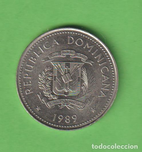 Monedas antiguas de Am&eacute;rica: MONEDAS EXTRANJERAS - REPUBLICA DOMINICANA - 1/2 PESO 1989 -NCST- - KM-73.1 (SC-)