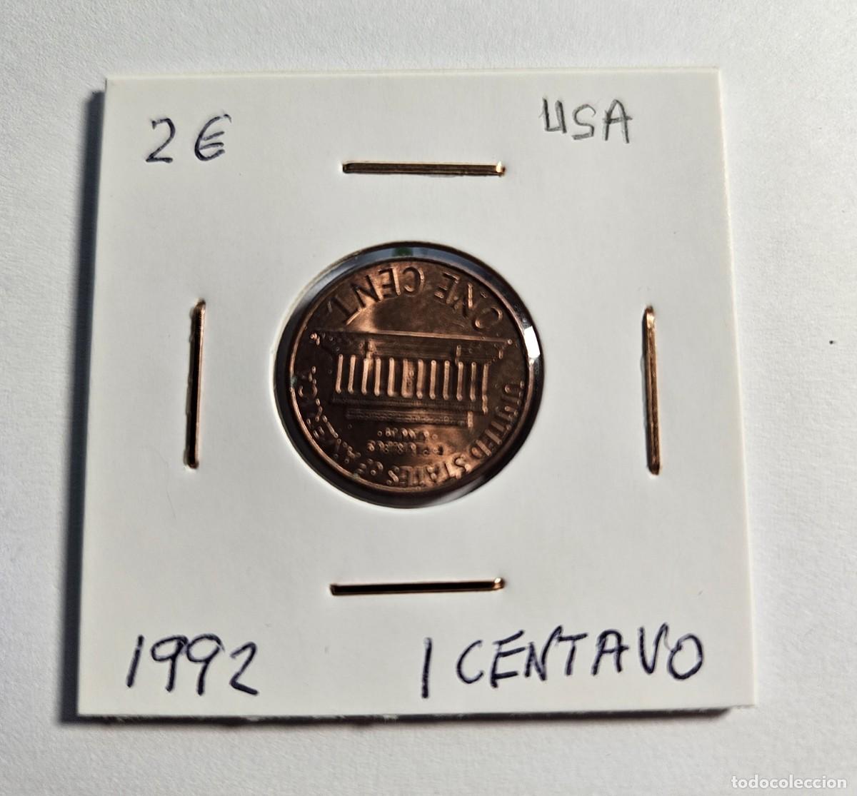 Monedas antiguas de Am&eacute;rica: MONEDA DE USA 1992 &rdquo;1 CENTAVO &rdquo; - Foto 1