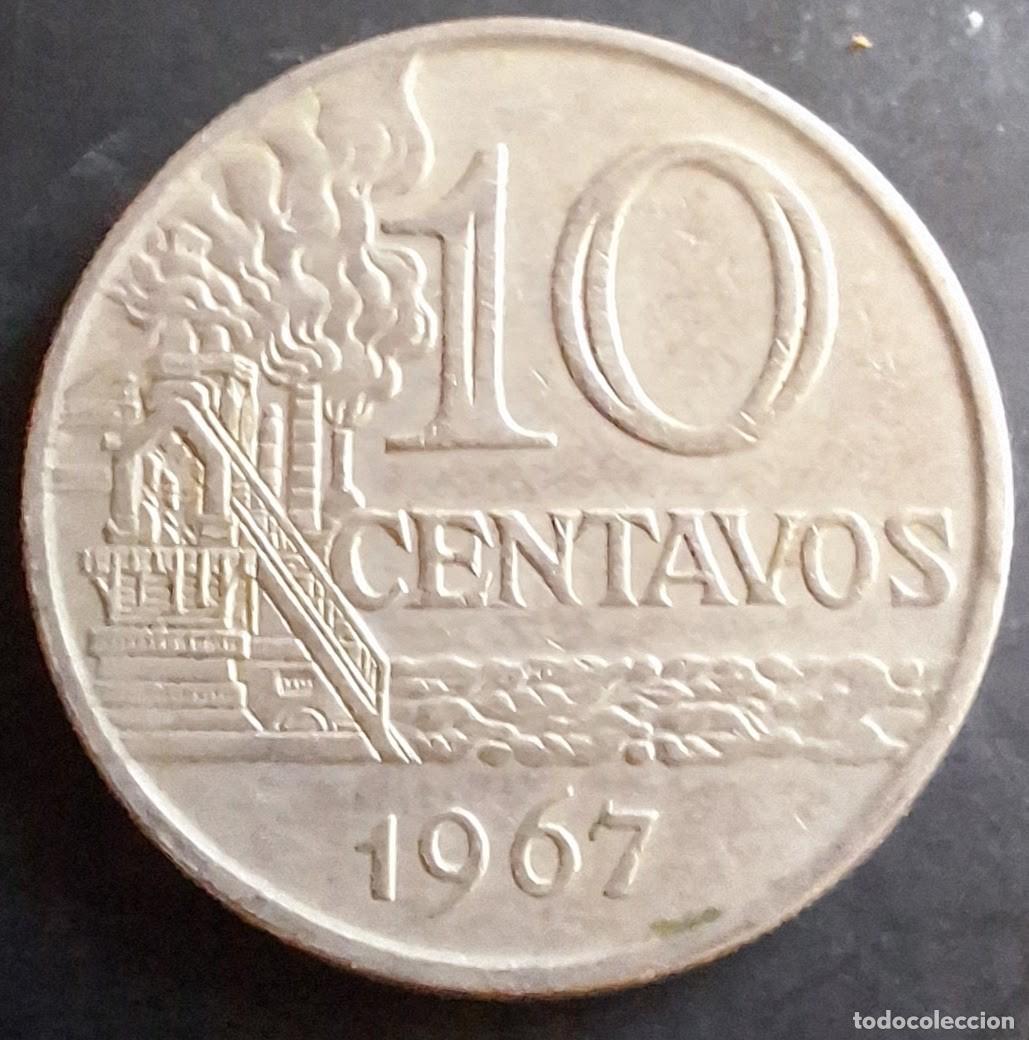 Monedas antiguas de Am&eacute;rica: 10 Centavos 1967 - Brasil - Foto 1