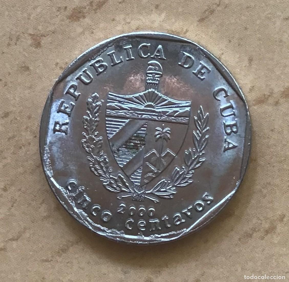 Monedas antiguas de Am&eacute;rica: 5 centavos de Cuba. A&ntilde;o 2000 - Foto 1