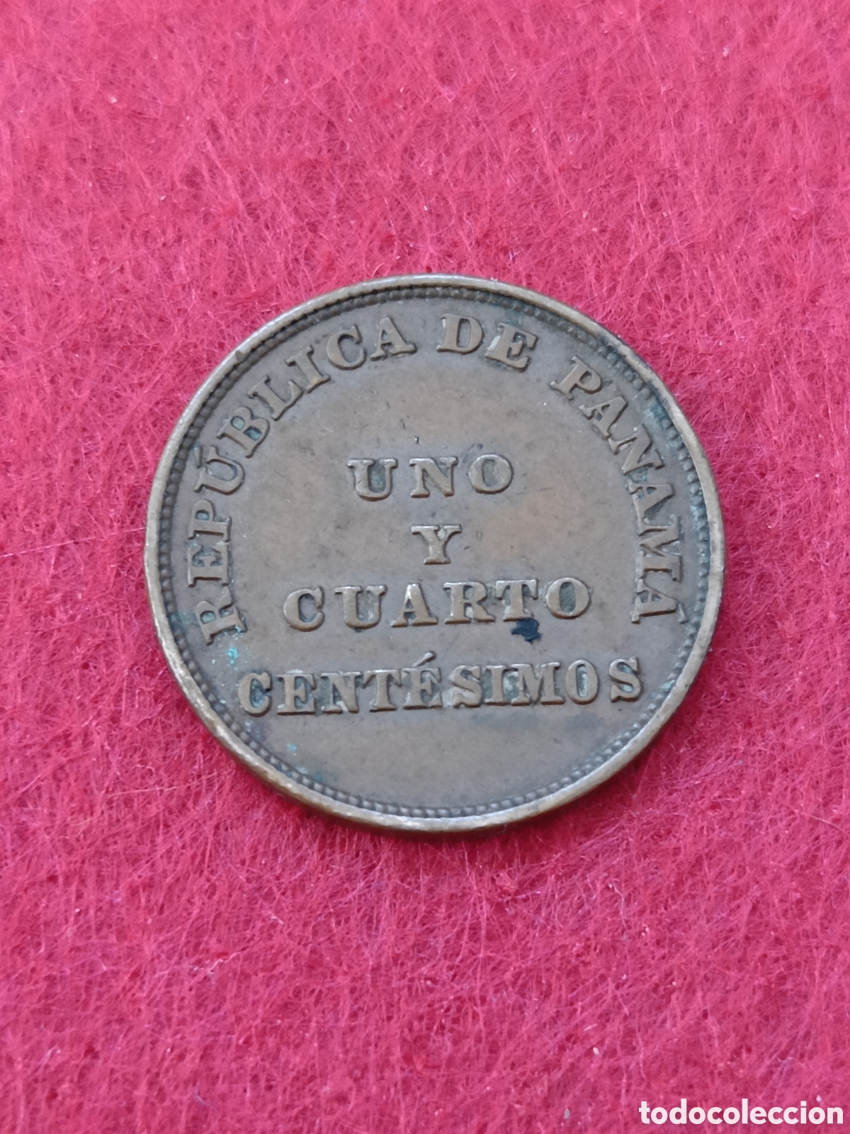 Monedas antiguas de Am&eacute;rica: 1 cuarto cent&eacute;simos 1940 Panam&aacute; - Foto 2