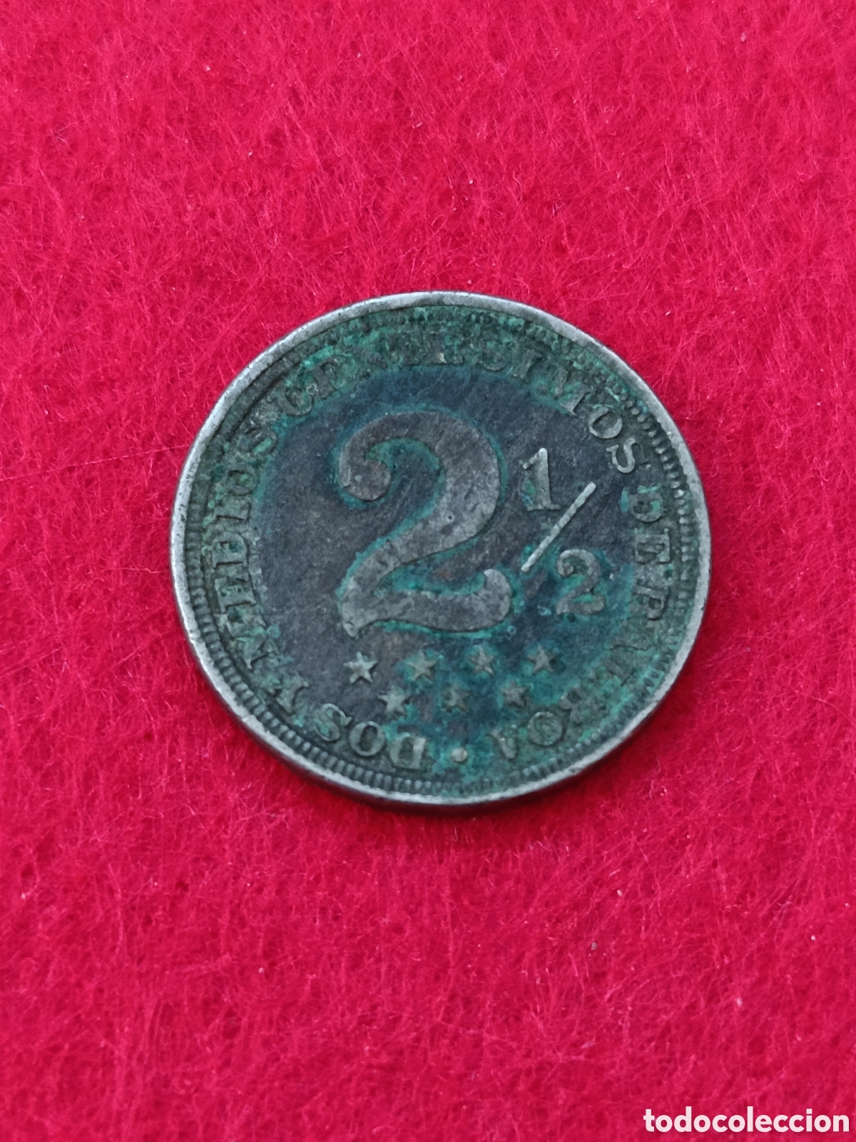 Monedas antiguas de Am&eacute;rica: 2 1/2 cent&eacute;simos 1907 Panam&aacute; - Foto 1