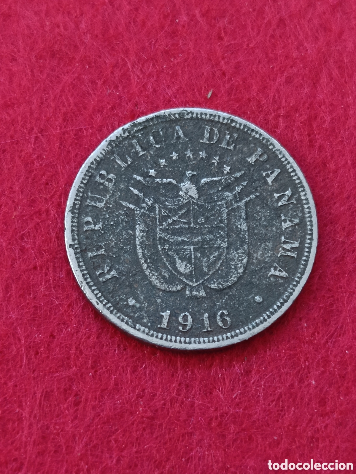 Monedas antiguas de Am&eacute;rica: 2 1/2 cent&eacute;simos 1916 Panam&aacute; - Foto 2