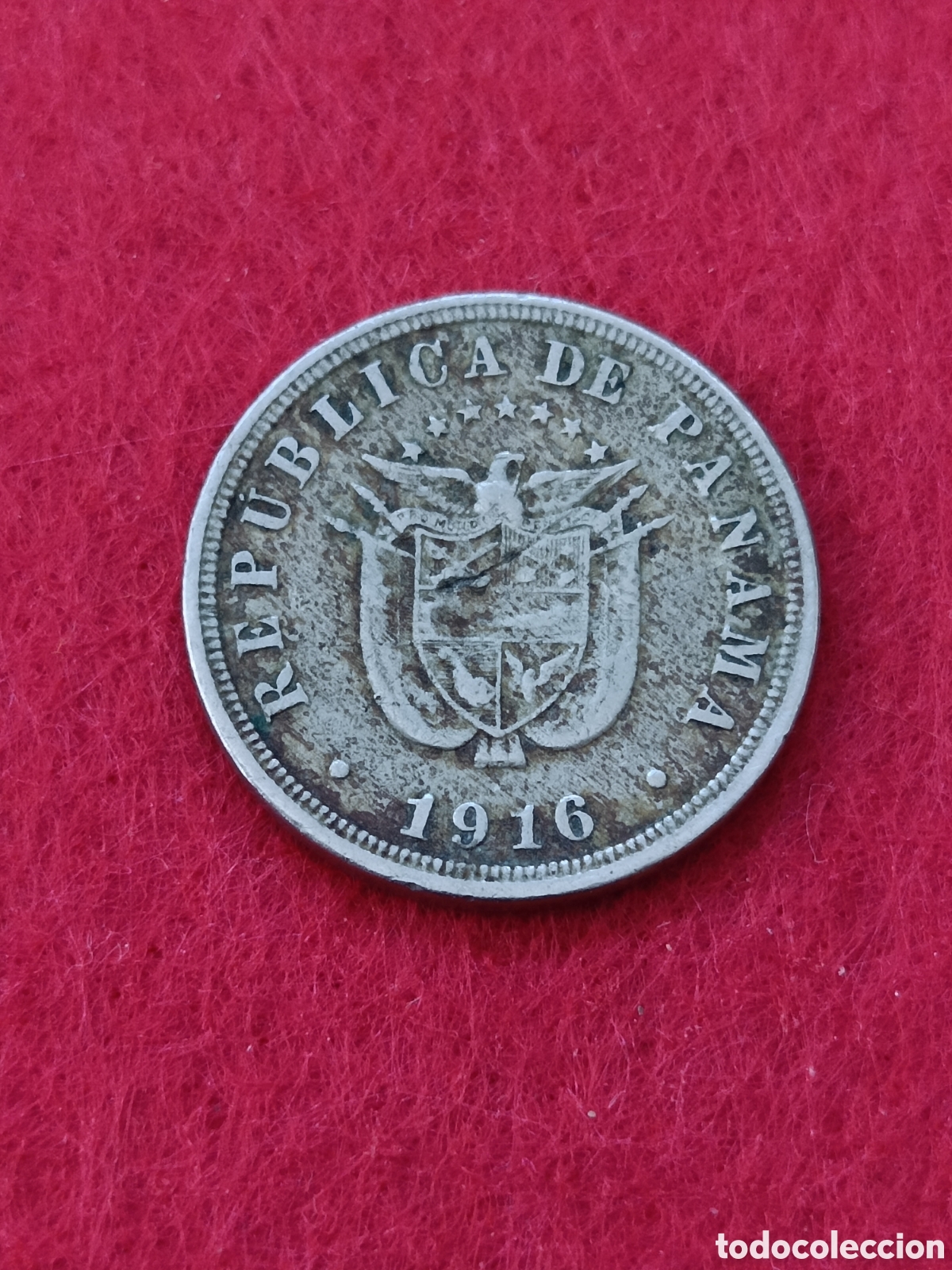 Monedas antiguas de Am&eacute;rica: 2 1/2 cent&eacute;simos 1916 Panam&aacute; - Foto 2