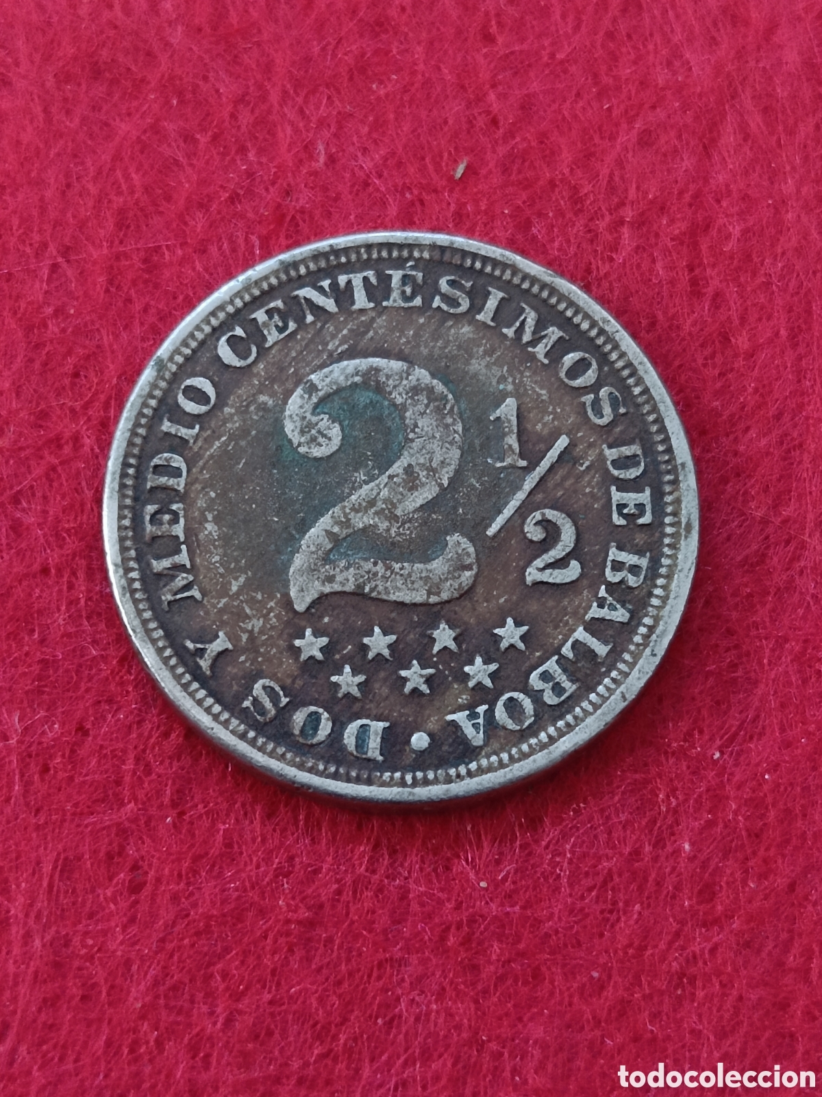 Monedas antiguas de Am&eacute;rica: 2 1/2 cent&eacute;simos 1916 Panam&aacute; - Foto 1