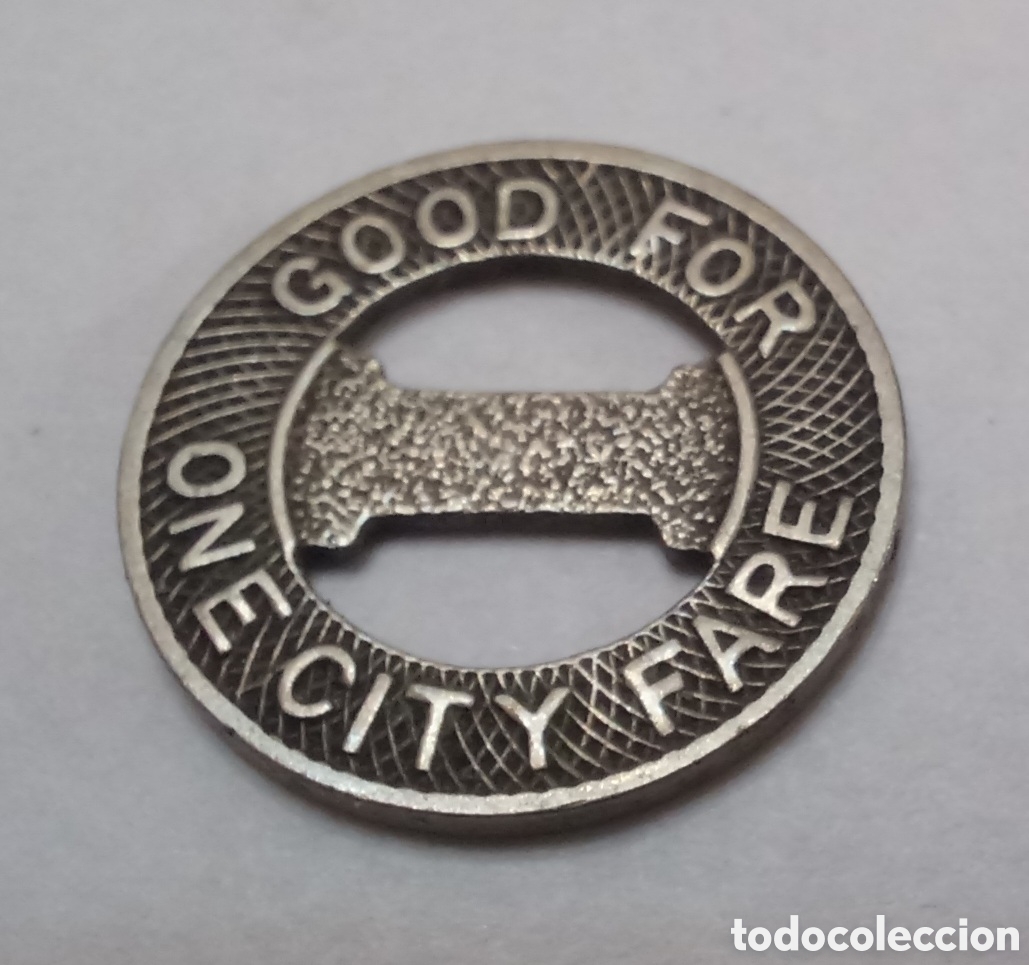 Alte M&uuml;nzen aus Amerika: Antigua ficha token &rdquo;Int. Ry. Co. Buffalo&rdquo; - one city fare env&iacute;o de M&aacute;laga