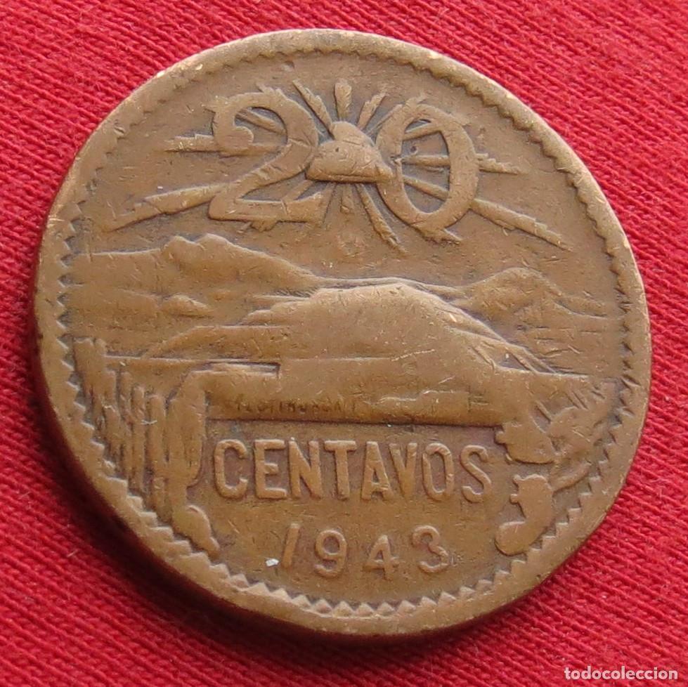 Monedas antiguas de Am&eacute;rica: Mexico 20 centavos 1943 - Foto 1