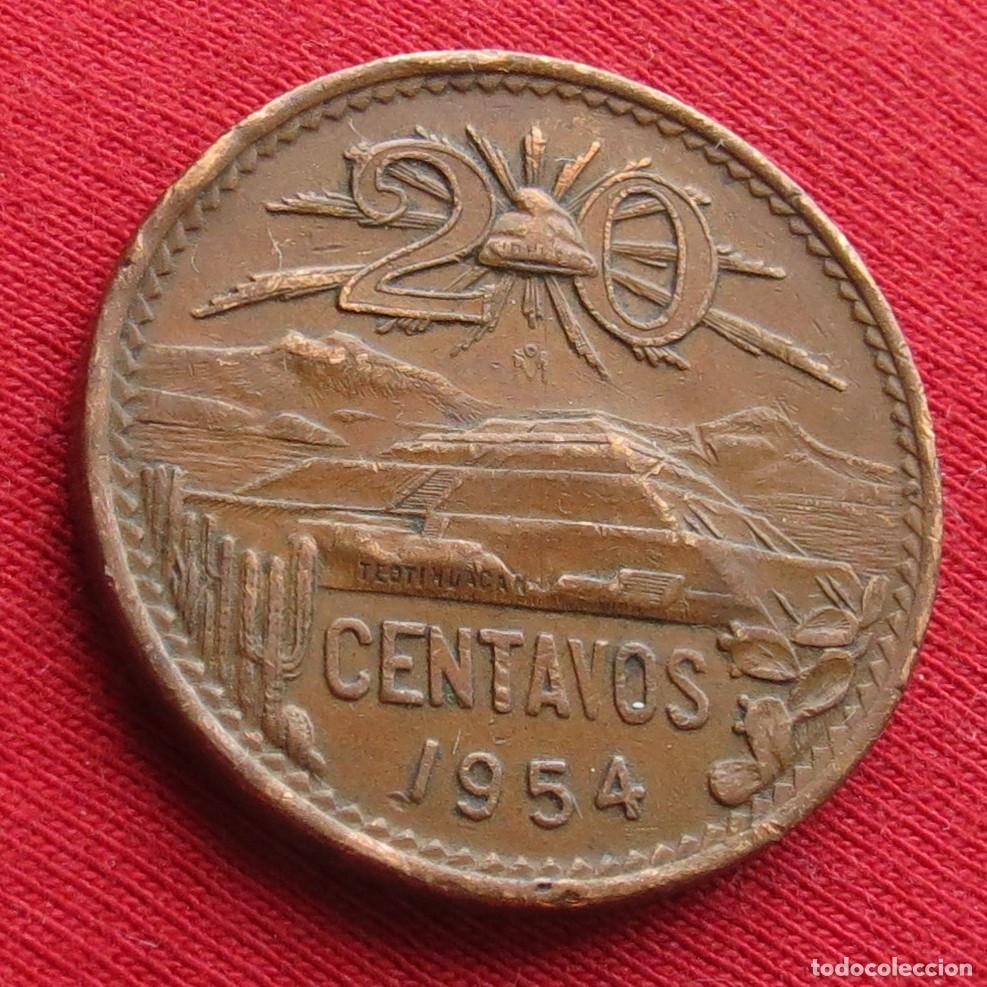 Monedas antiguas de Am&eacute;rica: Mexico 20 centavos 1954 - Foto 1