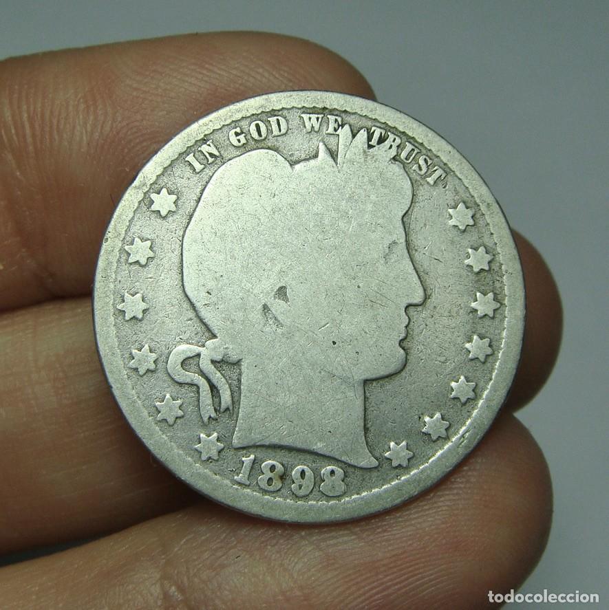 Monedas antiguas de Am&eacute;rica: 1/4 de Dolar. PLATA. U.S.A - 1898 - Foto 1