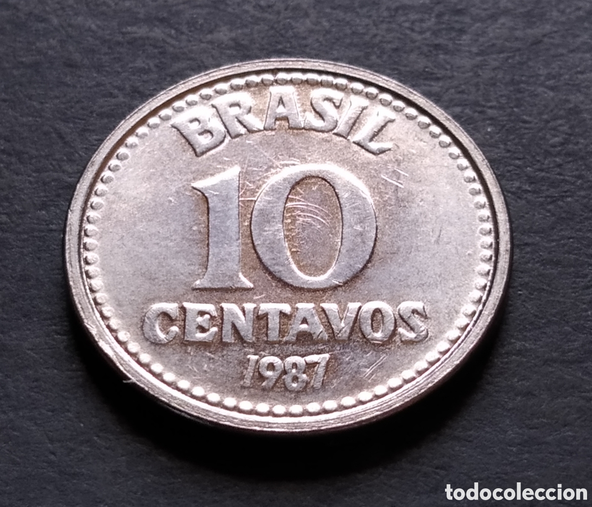 Monedas antiguas de Am&eacute;rica: MONEDA - BRASIL 10 CENTAVOS 1987 - Foto 3