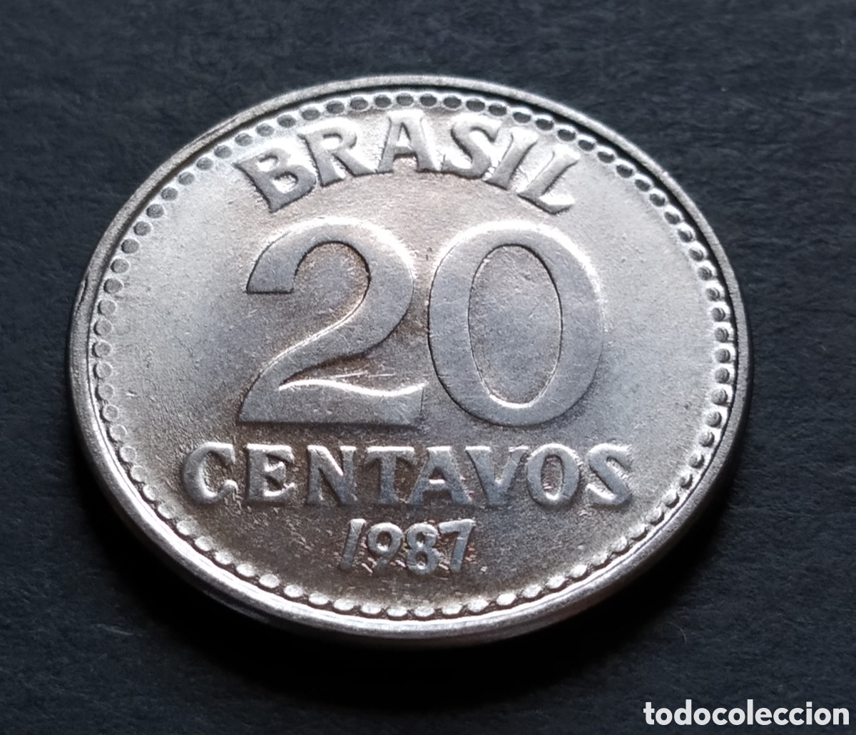 Monedas antiguas de Am&eacute;rica: MONEDA - BRASIL 20 CENTAVOS 1987 - Foto 3
